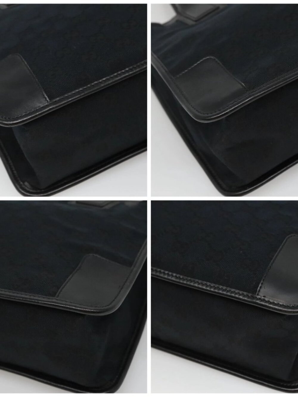 GUCCI GG Canvas Tote Bag Outlet Black Gold - Picture 14 of 16